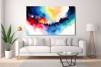 design abstract or watercolor canvas wall art in my style