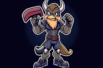 design mascot character in vector or digital paint