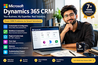 customize microsoft dynamics 365 CRM, power apps, and dataverse