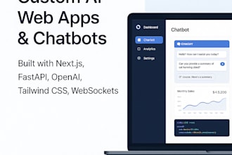 build a custom nextjs website with ai chatbot and real time features