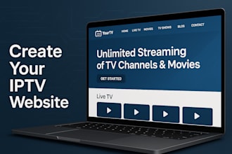 create a professional iptv website for resellers with SEO, payments, and whmcs