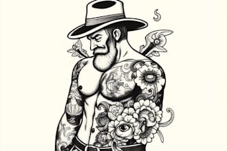 do traditional old school tattoo for clothing, apparel