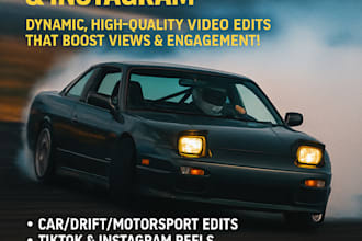 edit car videos and racing shorts for youtube and tiktok