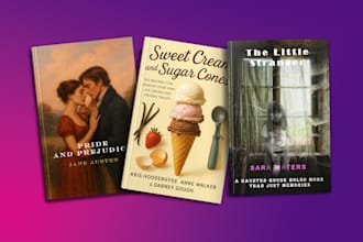 do professional book cover design, ebook cover design and kindle cover