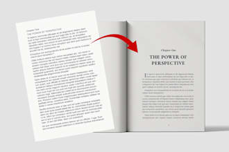 do book typesetting and layout design for print or ebook