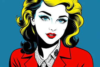 draw amazing retro comic pop art style of your photo