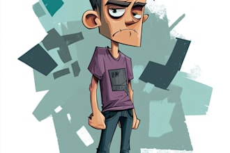 design a 2d cartoon character