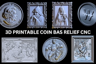 sculpt 3d coin ancient coin bas relief medallion challenge coin for 3d printing