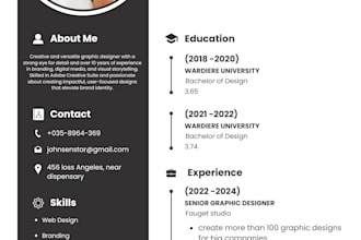 create a modern eyecatching resume design