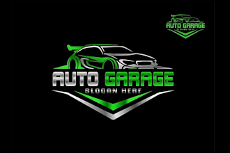 make an auto detailing, auto garage and auto repair logo