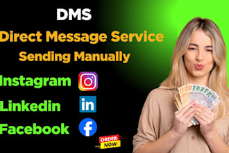 manually send messages on instagram, linkedin and facebook professionally