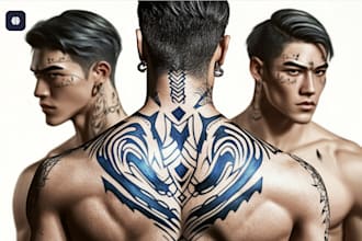 design a tribal cyber sigilism tattoo or piece of apparel