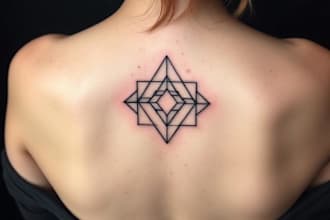 do custom minimalist tattoo, geometric, hand drawn tattoo