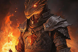 make dnd character art and dnd character illustration