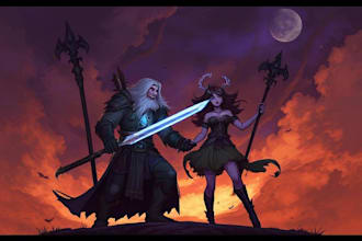 create a dnd art and d and d character for you