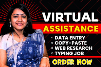 be your virtual assistant for data entry, web research, typing, copy paste