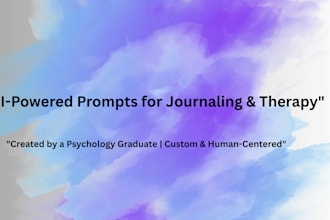 create chatgpt prompts for therapy, journaling, and wellness
