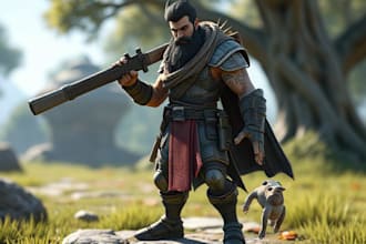 design high quality 2d game character for unity, unreal engine game