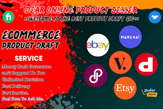 do product draft on ebay, poshmark, mercari, etsy, depop