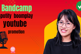 do organic music song promotion for bandcamp spotify youtube boomplay