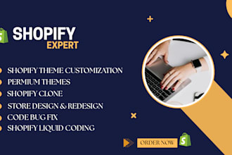 design shopify stores and fix any issue using liquid code
