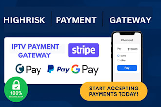 integrate high risk payment gateway for iptv website, crypto,vape, 2d 3d product