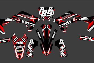 design custom motorcycle wrap or decal graphics