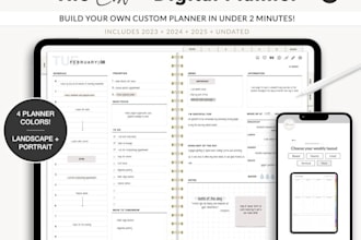 design custom digital journals, planner, lead magnets, workbook, business card
