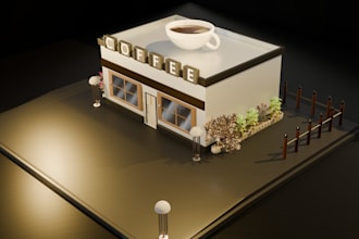 design stunning 3d buildings, cafes, and shops in blender
