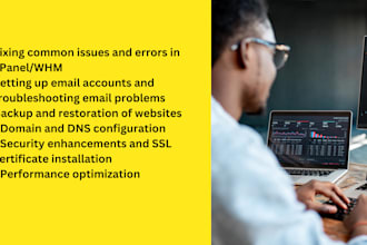fix any issue in cpanel whm