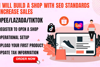 build SEO optimized stores on shopee lazada tiktok facebook boost sales