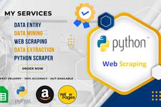 python web scraping, data mining website scraping, data scrapping, web scrapper