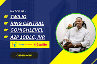 twilio a2p ring central gohighlevel a2p 10dlc registration IVR replit ai