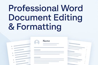 professional word document formating and editing