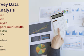 clean, code and report your results in excel and spss