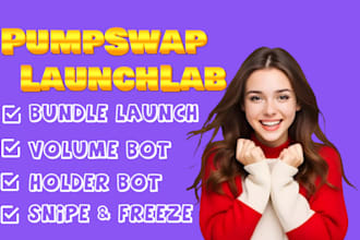 build token bundle launch script on pumpswap launchlab managing volume holder