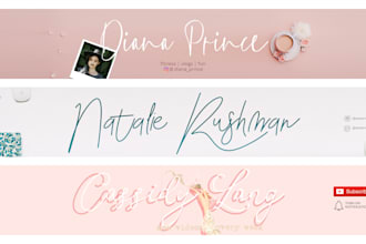 design a clean, aesthetic youtube banner, channel art