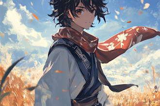 draw anime character illustration