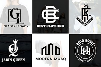 make a letter monogram tattoo and urban streetwear clothing brand logo