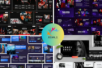 design a film, TV, podcast or web series pitch deck presentation, power point