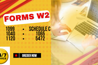 prepare your US tax forms 1040, 1099, 1065, and 1120
