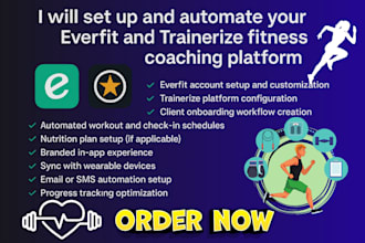 set up and automate your everfit and trainerize fitness coaching platform
