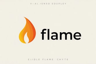design outstanding flame outline minimalist logo with express delivery