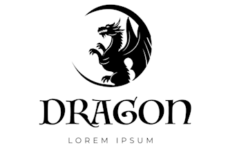 design a awesome dragon logo in illustrator design