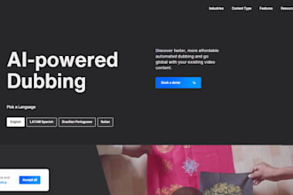 build saas ai dubbing website, ai dubbing app, ai video voice translator
