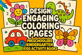 design engaging coloring pages preschoolers kindergarten kids activity books