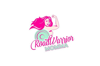 make superior artwork colorful logo for road warrior momma