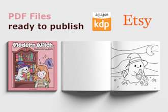 create coloring book illustrations ready for amazon KDP