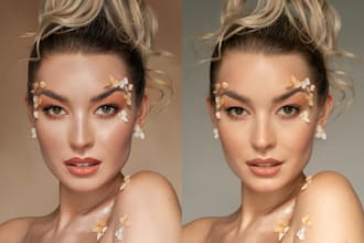 do high end skin beauty photo retouching and editing