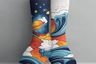 make a custom and unique socks design